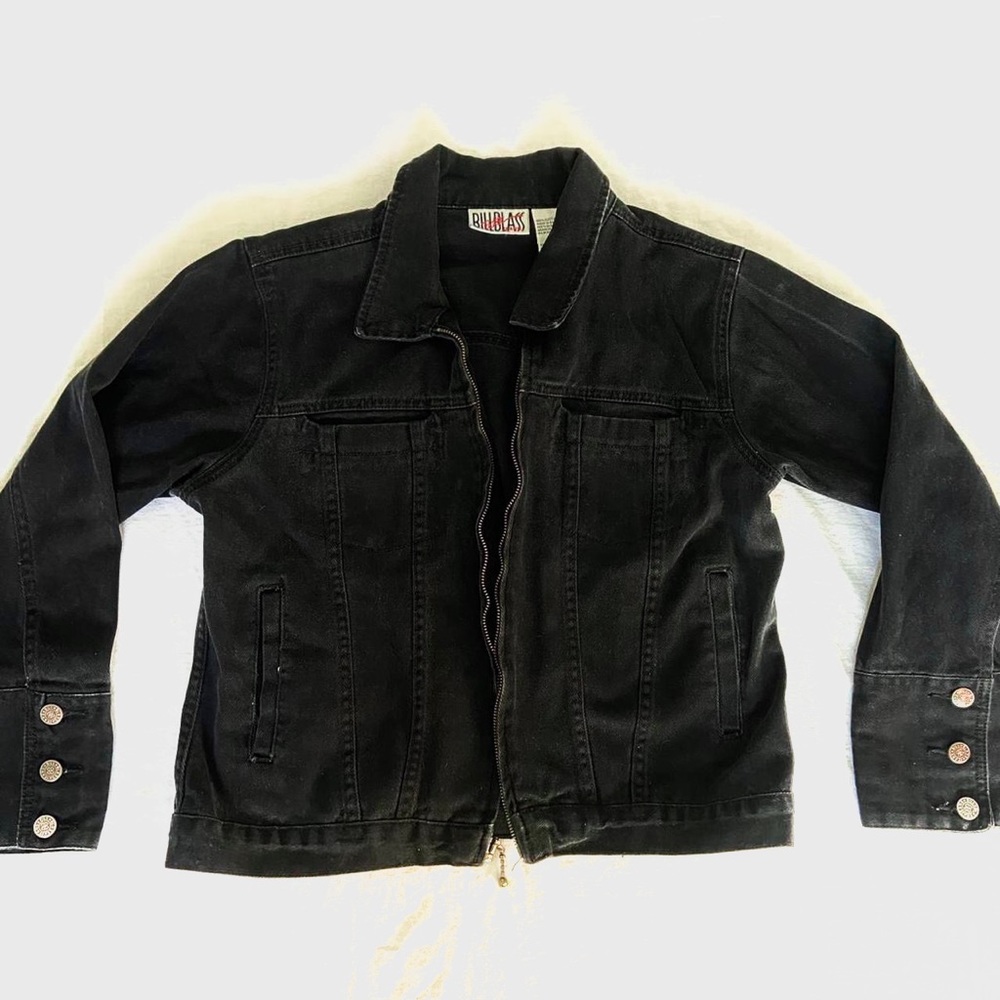 Vintage Bill Blass Black Denim Jacket